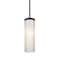 Besa Lighting Friz Stem Pendant, White Linen, Black Finish, 1x9W LED 1TT-FRIZLN-LED-BK - alternate 1